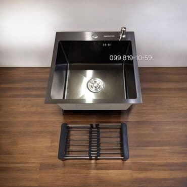 mətbəx çanağı qiyməti: Yeni Kvadrat Mətbəx çanağı, Paslanmaz polad — 5