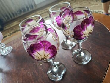 Qədəhlər, rəng - Bənövşəyi, Şüşə, 4 ədədli dəst lalafo.az -da Qədəhlər, rəng - Bənövşəyi, Şüşə, 4 ədədli dəst