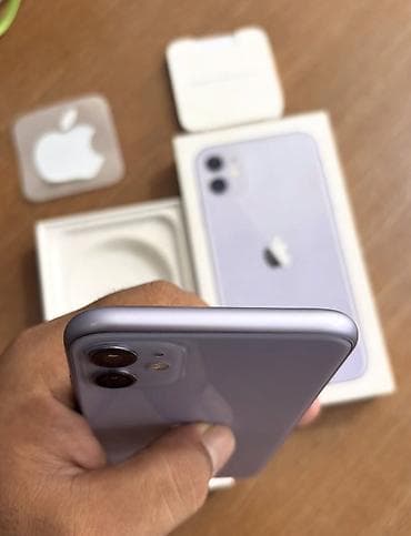 iphone 11 pro max dubay: IPhone 11, 128 GB, Deep Purple, Zəmanət, Simsiz şarj, Face ID — 4