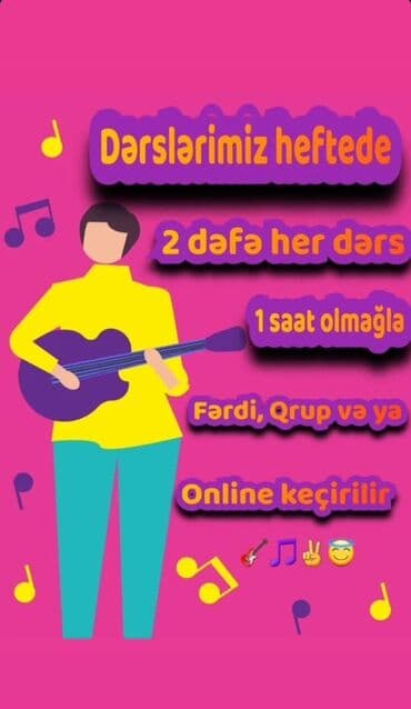 code academy qiymət: Gitara kursu🥰🥰🎸🎸🎸🎸 - Dərslər həftədə 2 dəfə, hər dərs 1 saat - Fərdi — 2