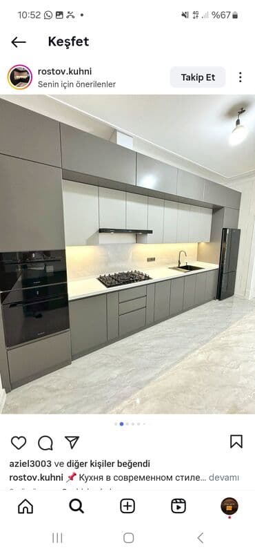 metbex ucun skaf: Məhsul: Mətbəx mebeli (müasir dizaynlı hazır dəstlər) - Stil — 5