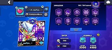 Ювелирные изделия: Brawl Stars oyunu üçün yüksək səviyyəli hesab - Kupa: 53,075+ - — 2