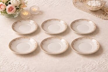 Nəlbəkilər, 6 ədədli dəst, rəng - Ağ, Farfor, Türkiyə