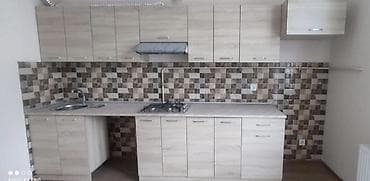 Mətbəx mebel dəsti – açıq ağac teksturasında modern dizayn - Tam — 1