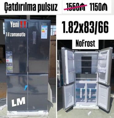 4 qapılı Soyuducu Satılır, rəng - Qara