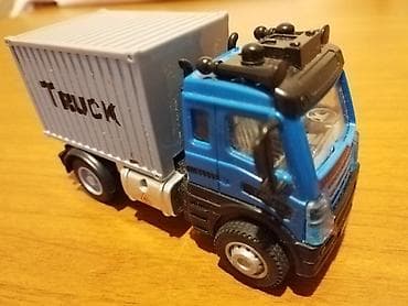 formula teker: Oyuncaq yük maşını – konteynerli mini model - Korpus: mavi-qara — 1