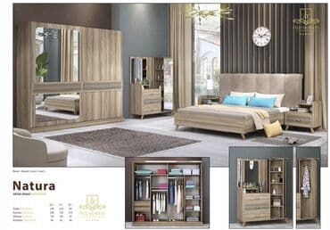 угловая тумба: Двуспальная кровать, 2 тумбы, Турция, Новый — 1