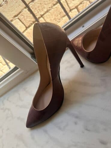 barya ayakkabı: Koton qadın tuflisi - Model: Klassik nasos (pump) - Rəng: Bordo - — 2