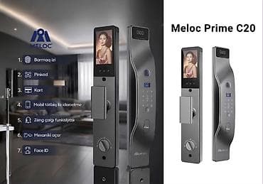 smart açar: Meloc Prime C20 – Ağıllı qapı kilidi Xüsusiyyətlər: - 7 keçid üsulu — 1