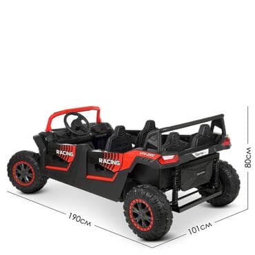 maşınlar uşaq üçün: Uşaq elektrik avtomobili Jeep BambiEL-3 Buggy, dördyerlik, qırmızı 4 — 6
