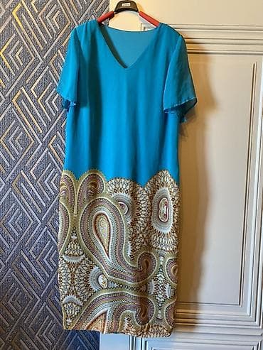 Gündəlik don, Midi, Mavi, L, XL — 2