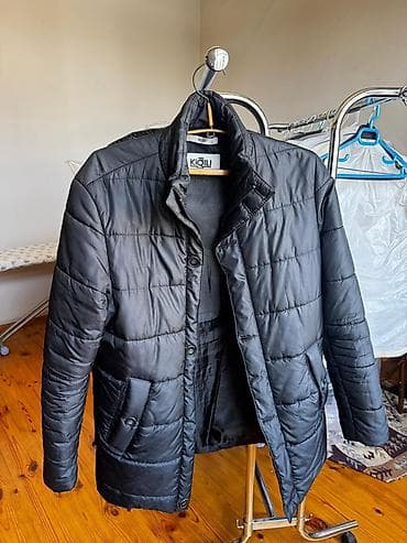 kurtka turk dilinde: Kişi qış gödəkçəsi – Kiğılı - Rəng: qara - Model: yastı tikişli, dizə — 3