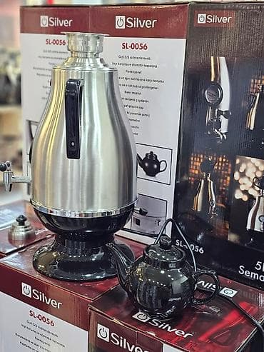 samovar cay: Elektrikli samovar silver model: sl-0056 elektri̇k semaver 5l — 9