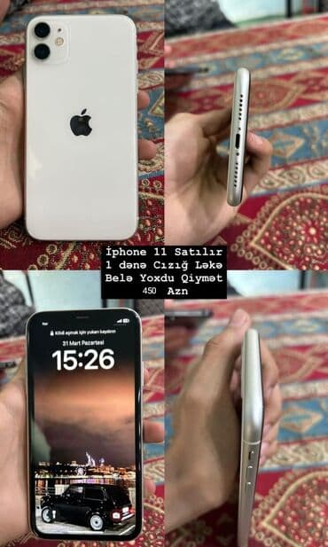 iphone 11 128 ikinci el: IPhone 11, 128 GB, Ağ, Face ID — 1