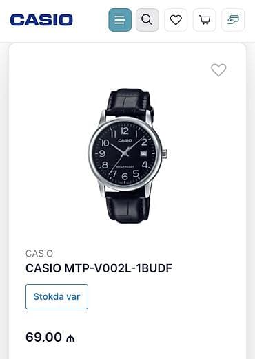 Yeni, Qol saatı, Casio, rəng - Qara