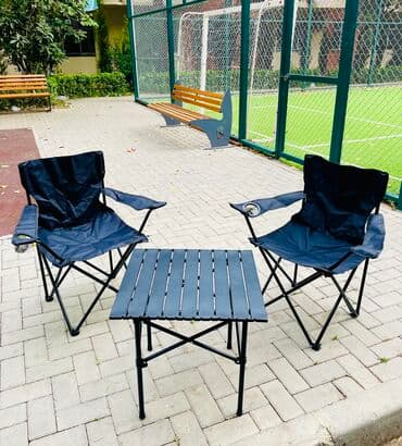 stol stul işlenmiş: Yeni, Dördbucaq masa, 2 stul, Açılan, Stullar ilə, Metal — 3