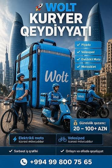 terea tütün: Moto-kuryer tələb olunur, Gündəlik ödəniş, Təcrübəsiz — 1