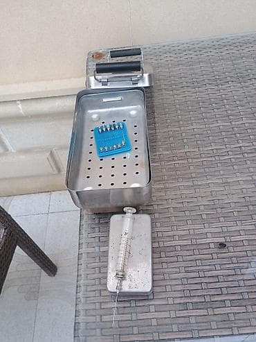 Медицинское оборудование: Paslanmayan poladdan hazırlanmış tibbi sterilizator dəsti Tərkibi: - — 1