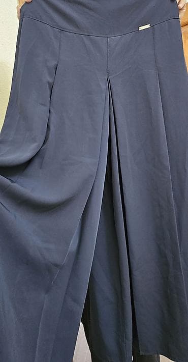 beli: Qadın ətək-şalvar (culottes), tünd göy rəng,ölçü 44 - Model: geniş — 2