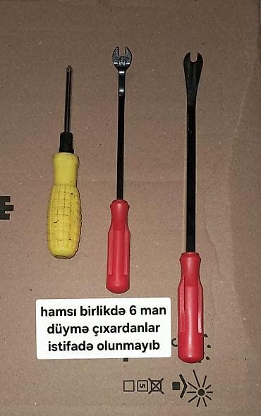 Alət dəsti – 3 ədəd - 1 ədəd uclu tornavida (sürüşməyən sapla) - 2