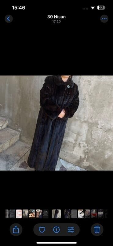 женские шубы из чернобурки: Qadın üçün uzun kürk palto - Rəng: tünd qəhvəyi/şokolad tonları — 4