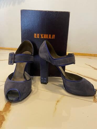 босоножки 27 размера: Размер: 38, цвет - Синий, Б/у — 3