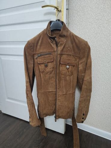 Pencəklər: Qəhvəyi süet qadin gödəkcəsi - Material: yumşaq süet (zamşa), təbii — 1