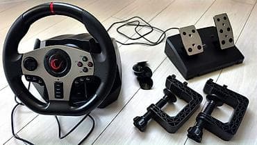 tv box android: Rampage V900-S Gaming Racing Wheel – 6-in-1 oyun sükan dəsti — 1
