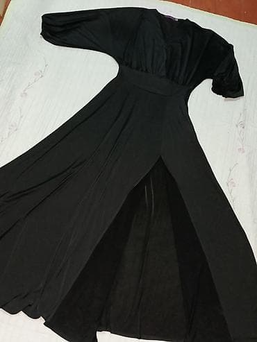 dəri çanta: Qara maxi don - Rəng: Dərin qara - Model: Uzun, axıcı ətəkli maxi; — 1