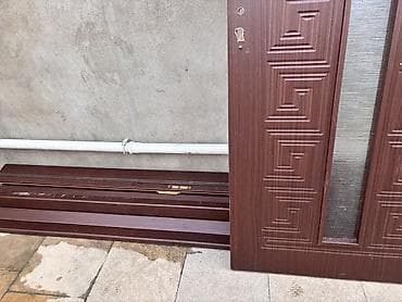 beton panel: Məhsul: Taxta üslubunda dekorativ giriş/otaq qapıları dəsti - Rəng — 3