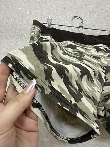 roller üçün uşaq şortikləri: Kamuflyaj naxışlı uşaq/yeniyetmə şortik - Rəng: yaşıl-boz-ağ kamuflyaj — 3