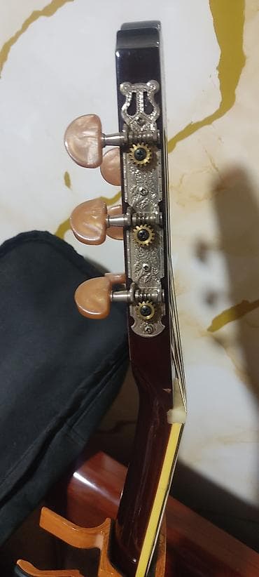 tuner: Elektro‑klassik gitara + çanta - Brend/model: başlıqda “MEGA” loqosu — 6