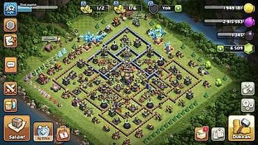 Clash of Clans hesabı – yüksək səviyyəli əsas kənd və inşaatçı bazası