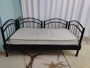 duz divan: Təknəfərlik çarpayı, Matras ilə, Siyirməsiz — 4