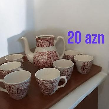 Чайный набор, цвет - Серебристый, Керамика at lalafo.az Чайный набор, цвет - Серебристый, Керамика