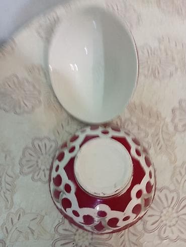 Kasalar, 2 ədədli dəst, rəng - Qırmızı, Keramika — 2