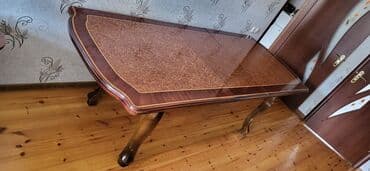 стол стойка для кухни: Qonaq masası, İşlənmiş, Açılan, Taxta, Dördbucaq masa — 3