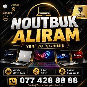 YUKSEK QİYMETE NOUTBUK ALIŞI YENİ VE İŞLEMİŞ TEKLİF EDİN