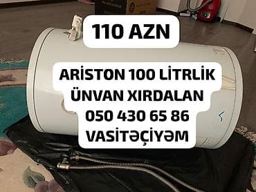 Ariston su qızdırıcısı – 100 litrlik - Marka/model: Ariston, çən həcmi — 1