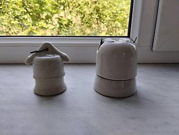 Farfor patronlar 2 ədəd Sovet dövrünün farfor (keramik) işıq