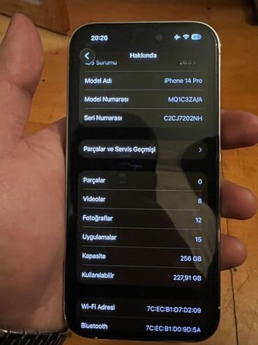 iphone 15 divar kağızları: IPhone 14 Pro, 256 GB, Gümüşü, Face ID — 6