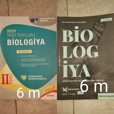 TƏCİLİ SATILIR!!! Kitabların hər biri 6 AZN Məhsul: Biologiya test