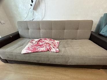 divan madera: Qonaq otağı üçün qatlanan divan - Rəng: açıq boz oturacaq və arxa — 4