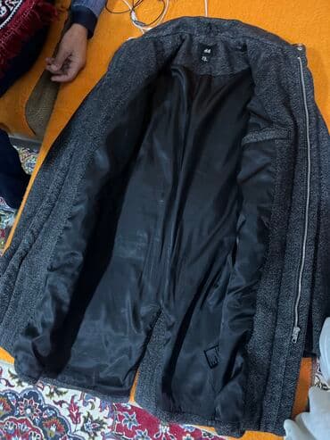 drap paltolar erkaklar uchun: Palto, H&M, S, rəng - Boz — 5
