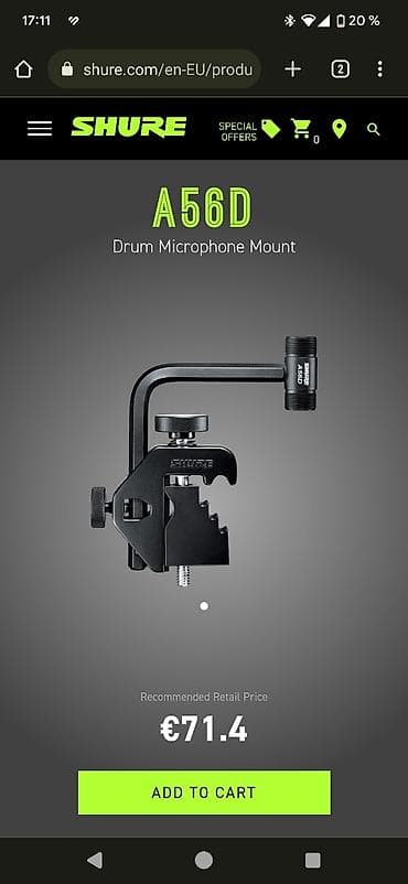 Drum microphone mount