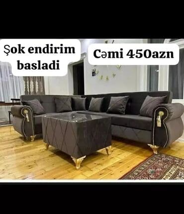 mətbəx ucun divan: Künc divan, Yeni, Açılan, Bazalı, Parça, Pulsuz çatdırılma — 1