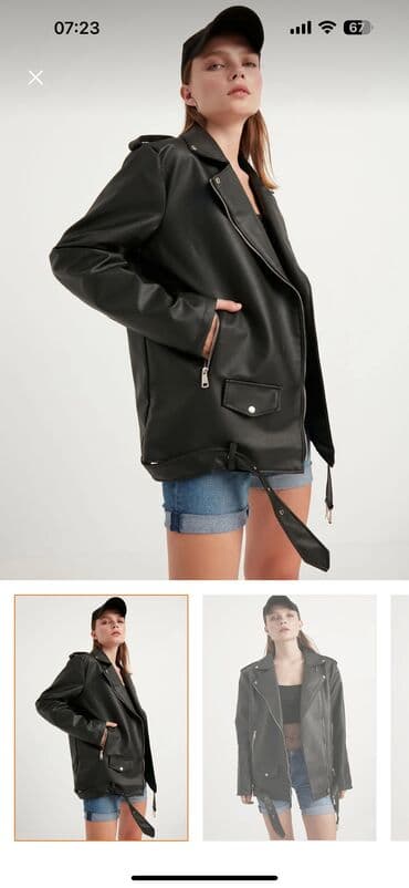 женский плащ новая: Teze deri godekce M olcu — 3