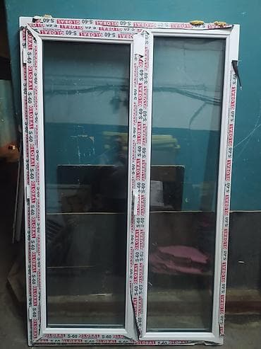 gencede qapi: PVC qapı-pəncərə dəsti - Material: ağ PVC profil (GLOBAL S-60 — 2