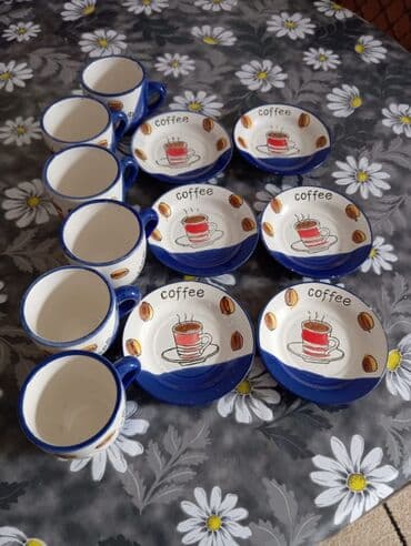 gren kofe qiymeti: Qəhvə dəsti, rəng - Göy, Keramika, 6 nəfərlik — 3