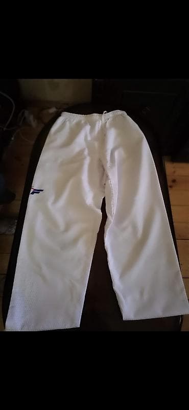 Taekvondo forması (dobok) dəsti - Rəng: ağ, yaxalıq qara haşiyəli - — 4